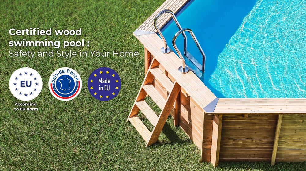 Piscina elevada de madera Gre Sunbay Bambu 535x335x130