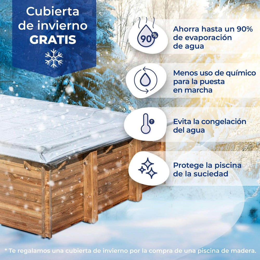 Piscina elevada de madera Gre Sunbay Braga 815x420x146