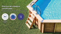 Piscina elevada de madera Gre Sunbay Evora 620x420x133