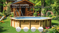 Piscina elevada de madera Gre Sunbay Macadamia 632x335x130