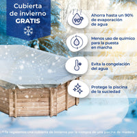 Piscina elevada de madera Gre Sunbay Macadamia 632x335x130