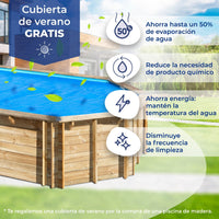 Piscina elevada de madera Gre Sunbay Macadamia 632x335x130