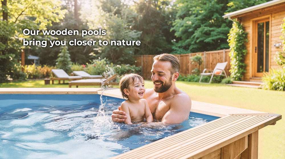 Piscina elevada de madera Gre Sunbay Macadamia 632x335x130