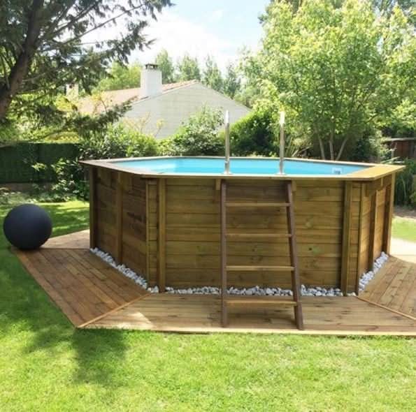 Piscina elevada de madera Gre Sunbay Vanille 2 400x119
