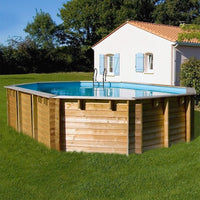 Piscina elevada de madera Gre Sunbay Vermela 672x472x146