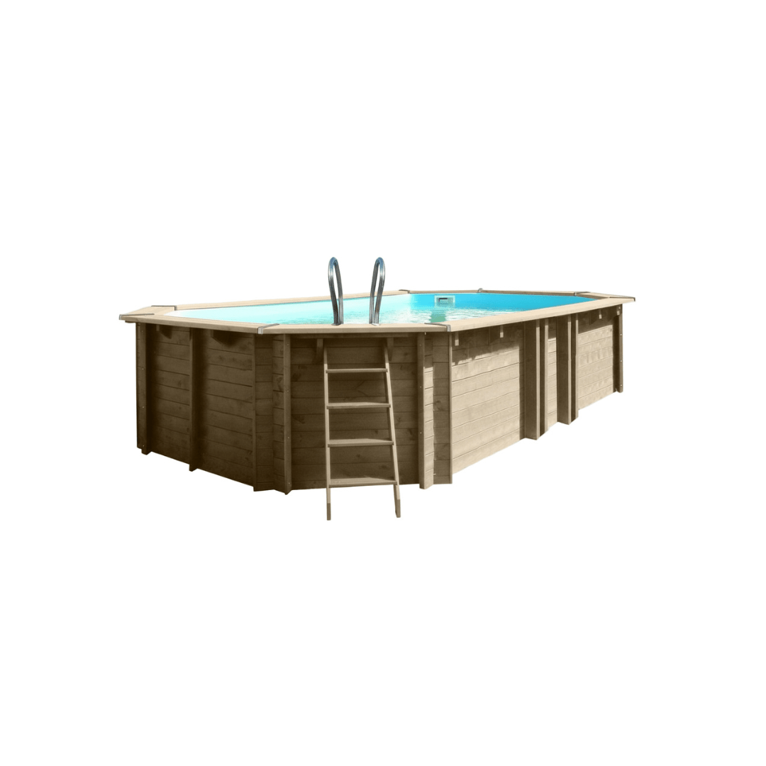 Piscina elevada de madera Gre Sunbay Vermela 672x472x146