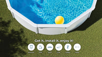 Piscina elevada Gre Fidji circular Blanco