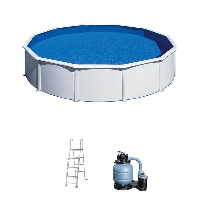 Piscina elevada Gre Fidji circular Blanco