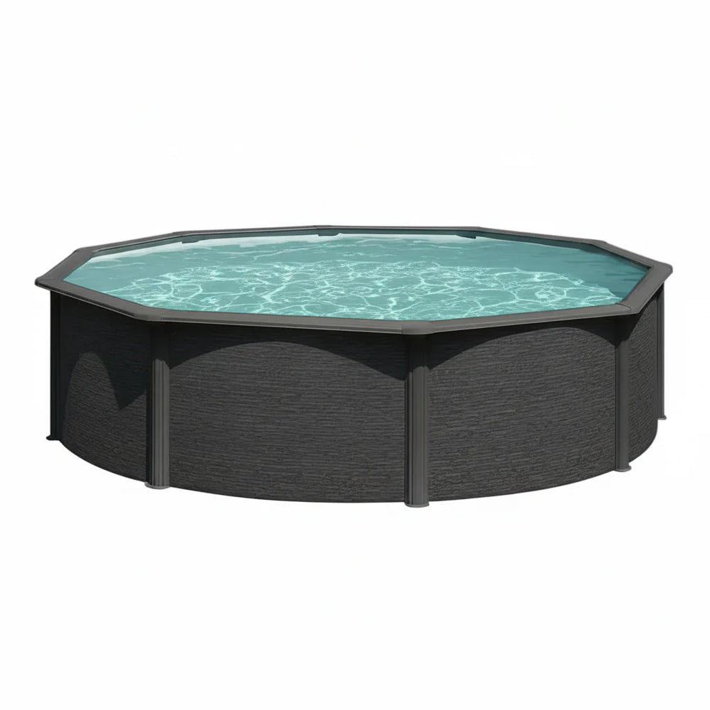 Piscina elevada Gre Circular antracita 120cm de altura