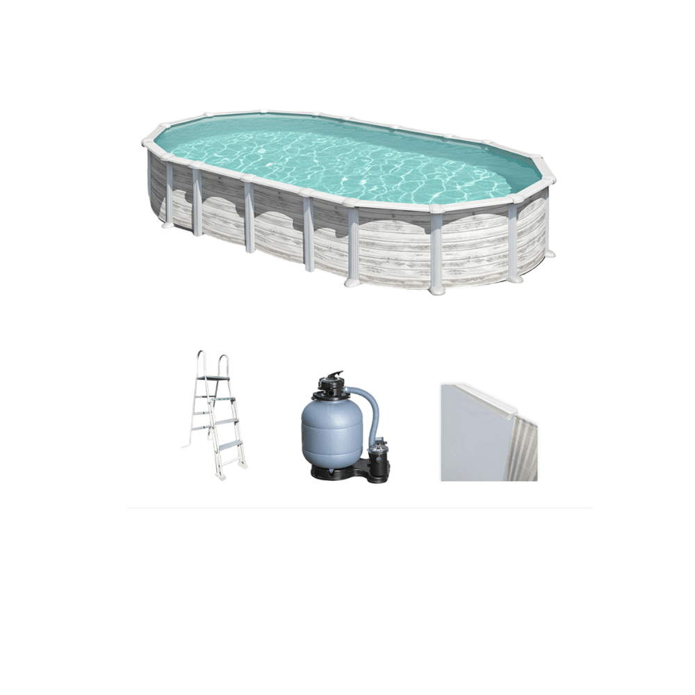 Piscina elevada imitación madera Gre Islandia