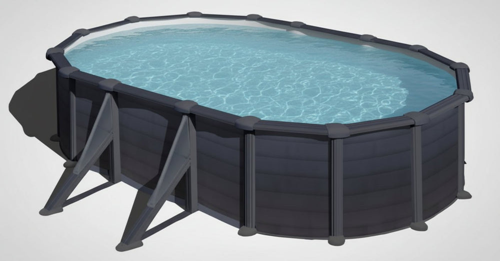Piscina elevada Gre Kea Ovalada antracita