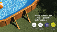 Piscina elevada Imitación Madera Gre Pacific Ovalada Imitación Madera