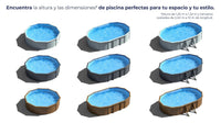 Piscina elevada Imitación Madera Gre Pacific Ovalada Imitación Madera