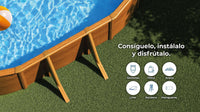 Piscina elevada Imitación Madera Gre Pacific Ovalada Imitación Madera