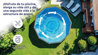 Piscina elevada Imitación Madera Gre Pacific Ovalada Imitación Madera