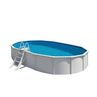 Piscina elevada Gre Wet ovalada chapa blanca depuradora