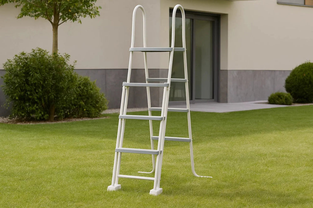 Piscina elevada Gre Wet ovalada chapa blanca depuradora