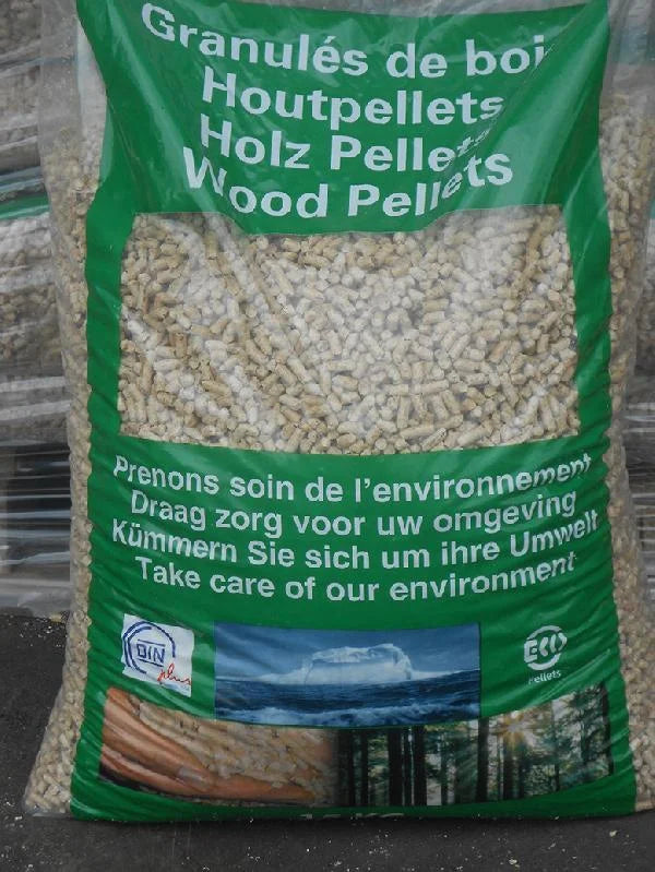 DIN PELLETS Pellets de Madera ENplus A1 - Palet 65 Sacos x 15 kg Bajo Contenido en Cenizas