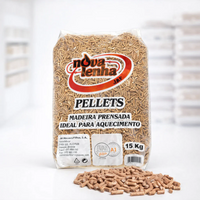 NOVALEÑA Pellets de Madera de Pino ENplus A1 Plus - Palet 77 Sacos x 15 kg (1155 kg) Alto Poder Calorífico