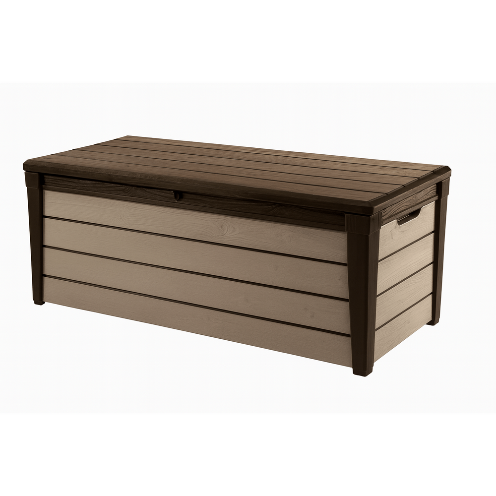 Keter - Arcón de exterior 120G Deco marrón