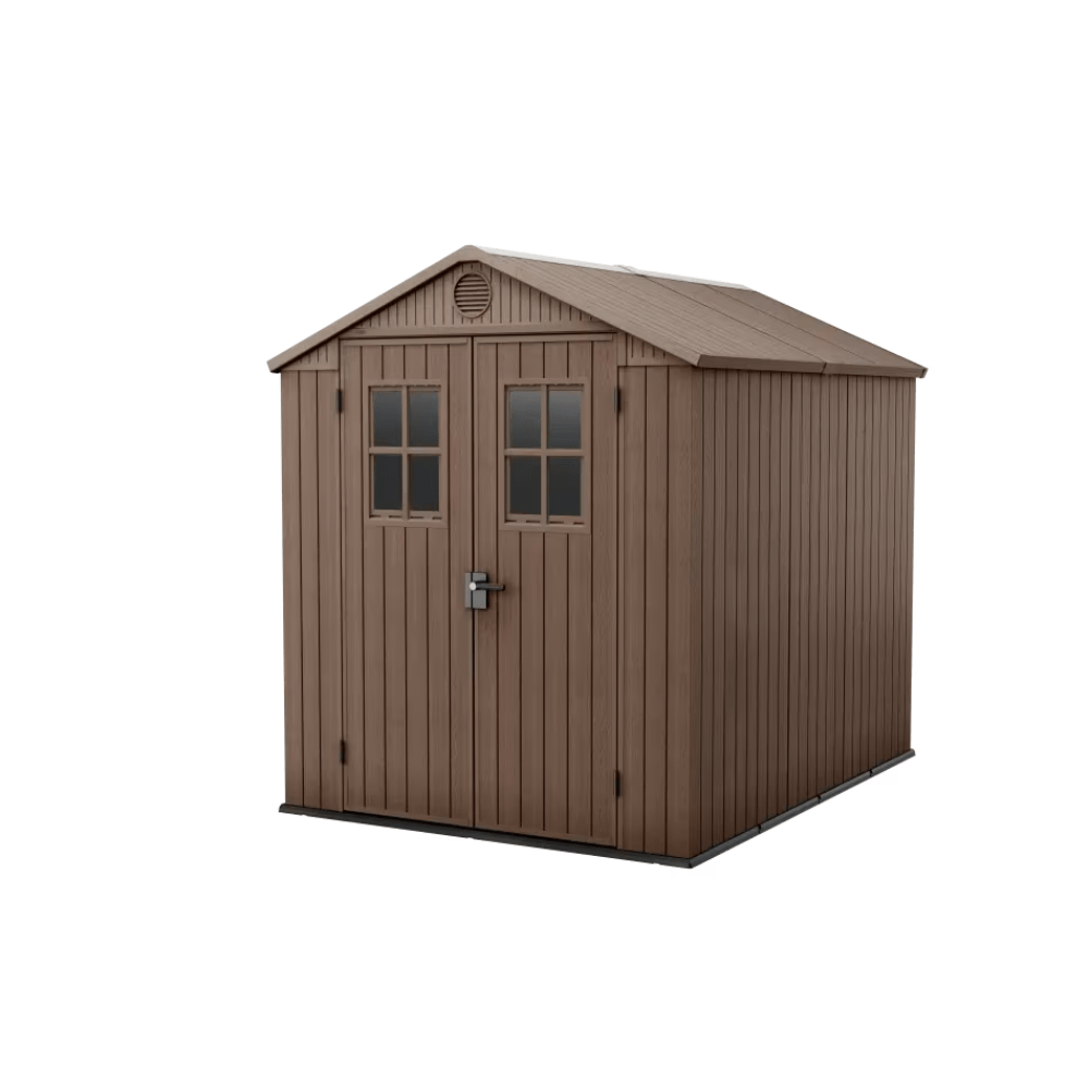 Keter - Caseta de exterior Darwin 6x8 marrón