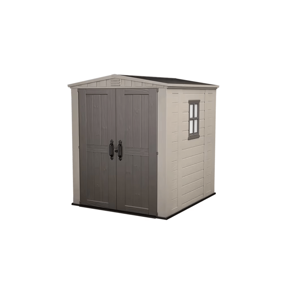 Keter - Caseta de exterior Factor 6x6 marrón/beige