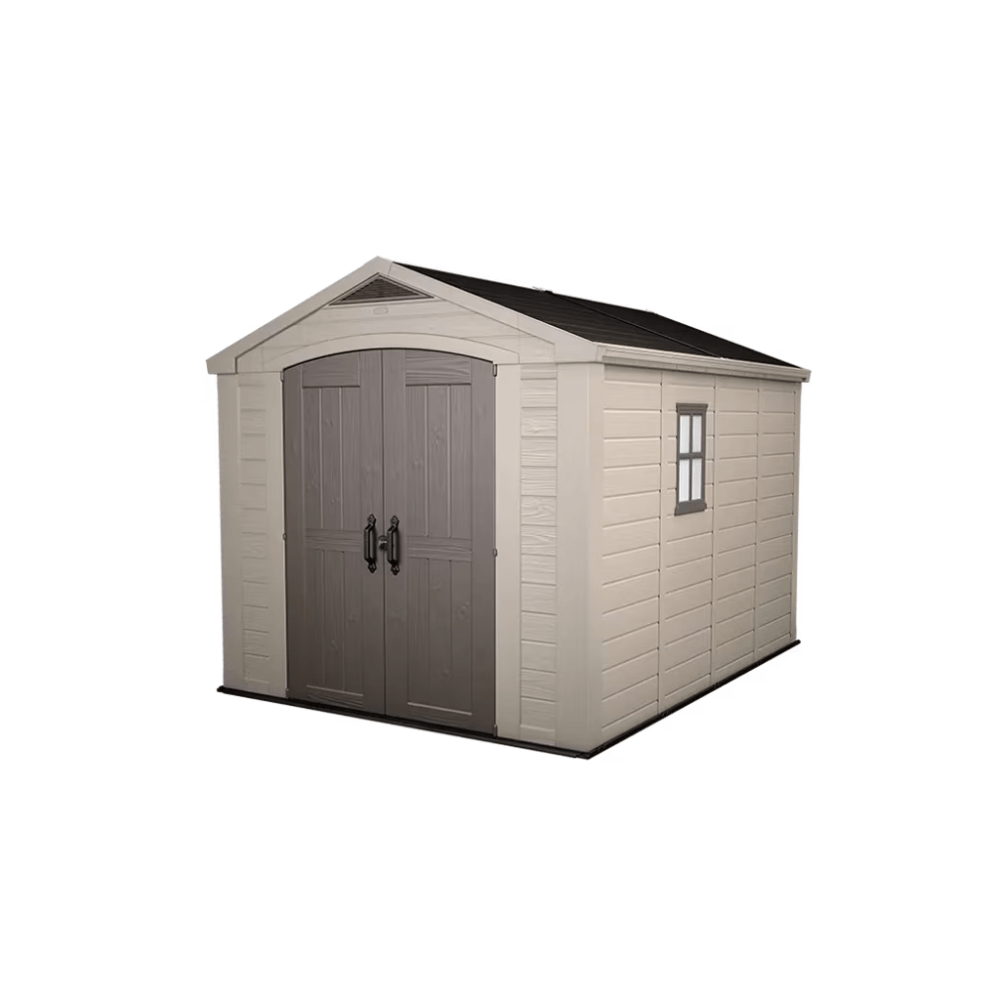 Keter - Caseta de exterior Factor 8x11 marrón/beige