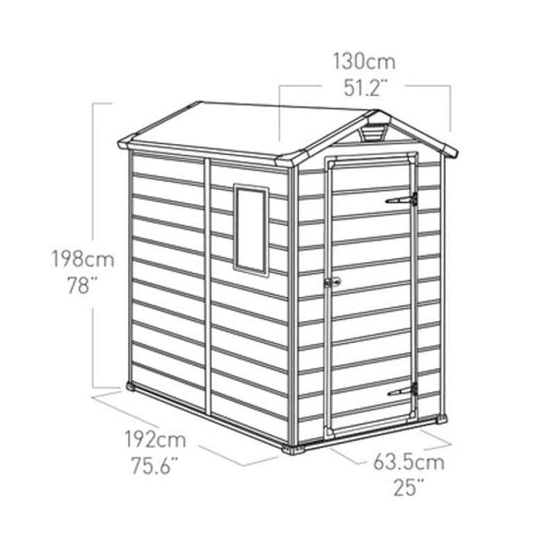 Keter - Caseta de exterior Manor 4x6 S gris