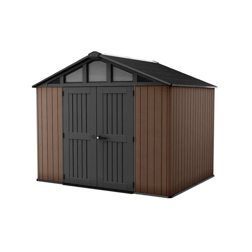 Keter - Caseta de exterior Stronghold 10x8 marrón