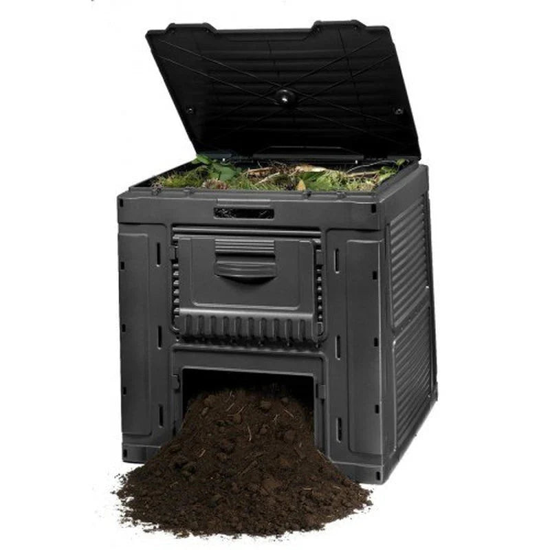 Keter - Compostador de jardín E-Composter 470L gris oscuro