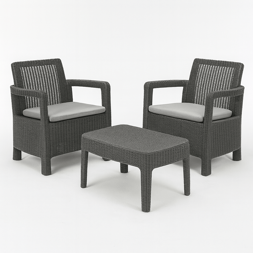 Keter - Conjunto de exterior 2 plazas Tarifa Balcony grafito