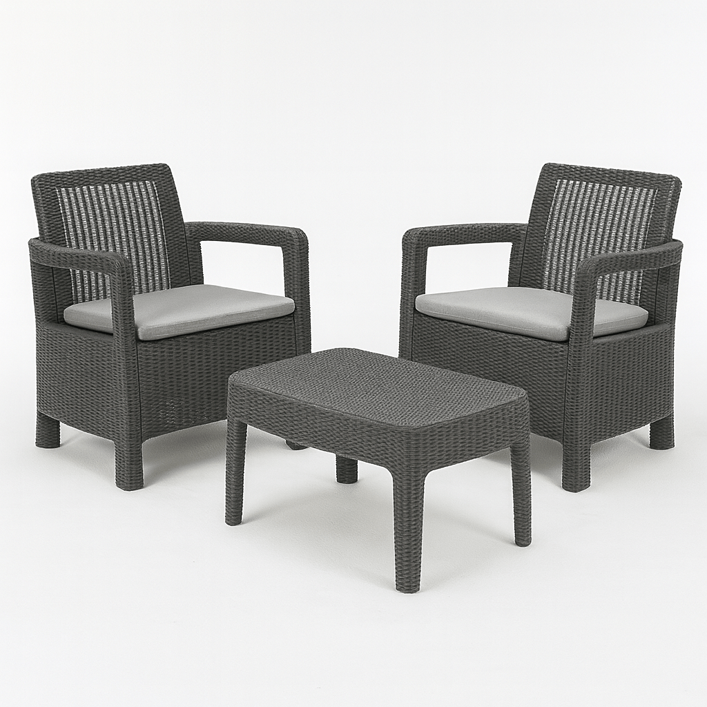 Keter - Conjunto de exterior 2 plazas Tarifa Balcony grafito