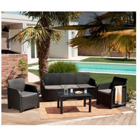 Keter - Conjunto de exterior 5 plazas Rosalie Lounge grafito