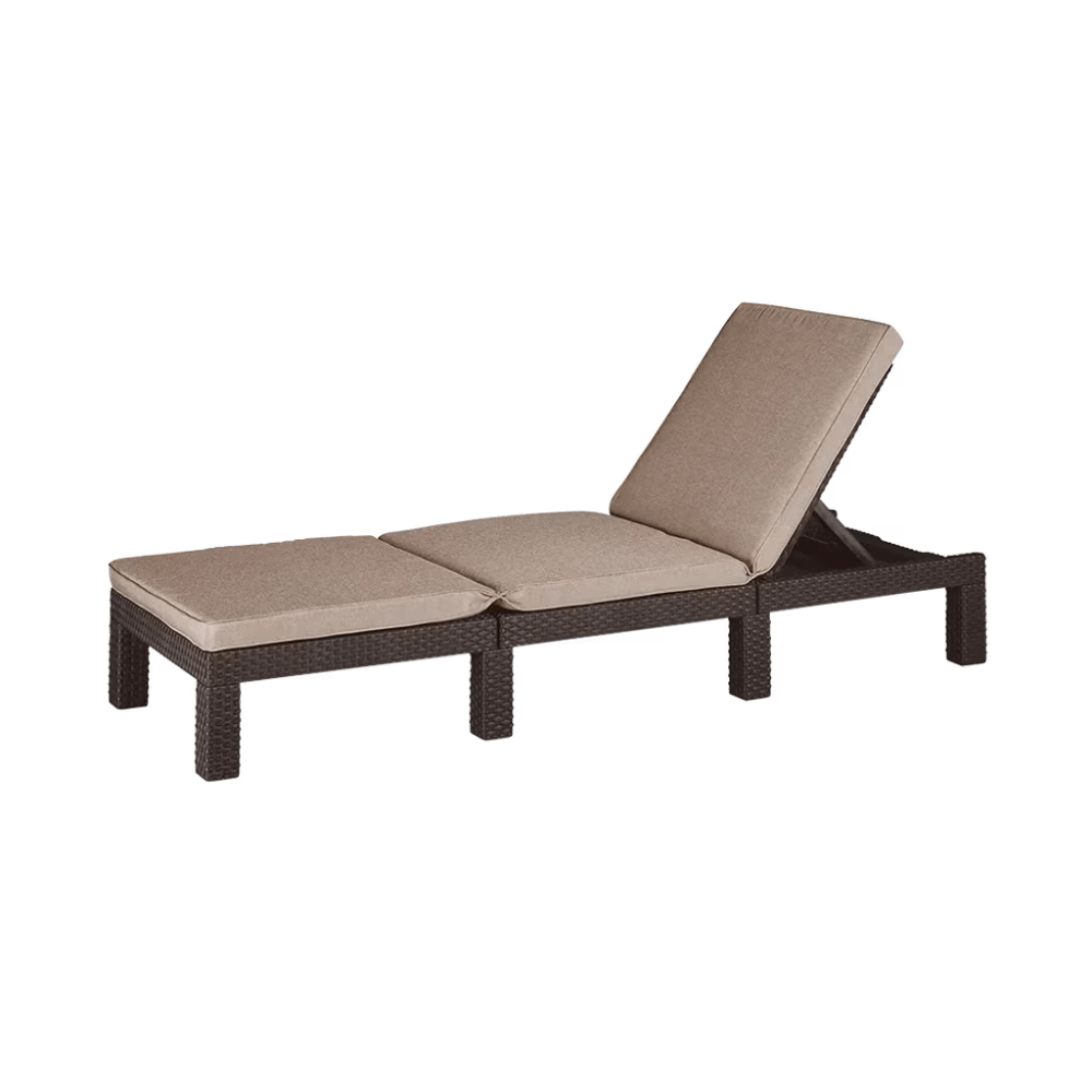 Keter - Tumbona de exterior Daytona Deluxe marrón