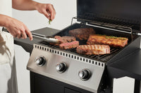 Barbacoa de gas 3 fuegos para jardín y terraza