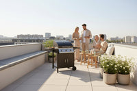 Barbacoa de gas 3 fuegos para jardín y terraza