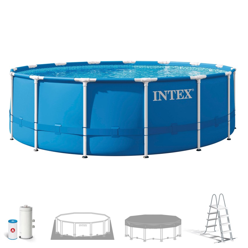 Intex Metal Frame Piscina Desmontable Circular 457x122 cm 3785L