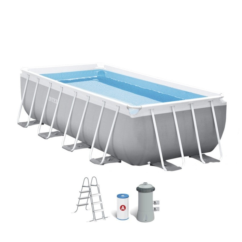 Intex Prism Frame Piscina Desmontable Rectangular 400x200x100cm con Depuradora