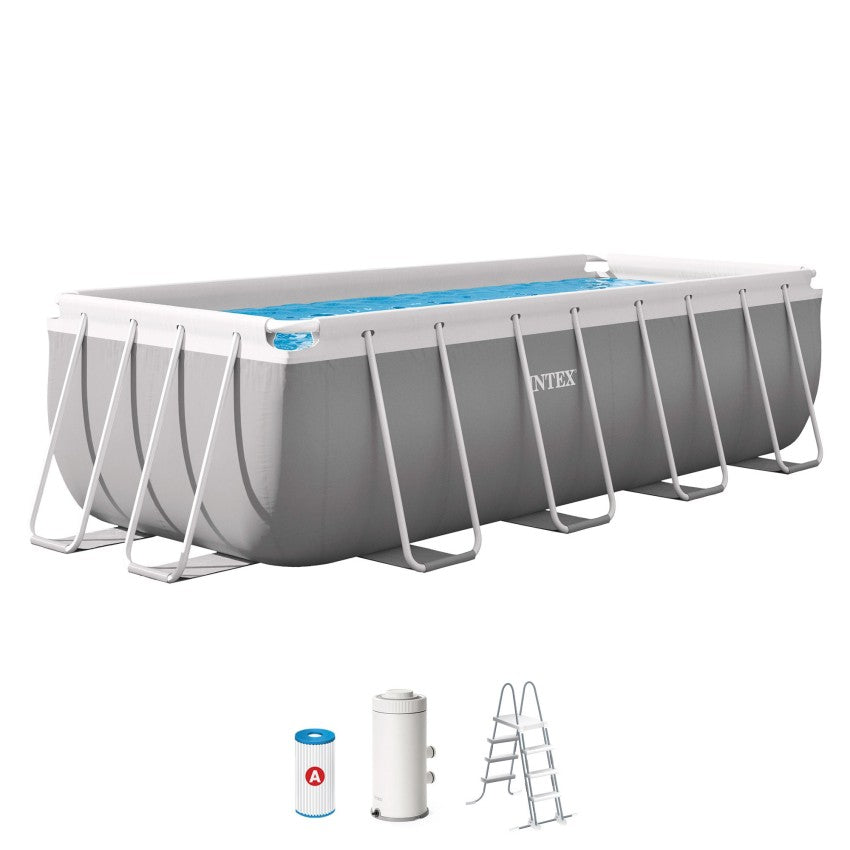 Intex Piscina Desmontable Rectangular Prism Frame 400x200x122cm con Depuradora