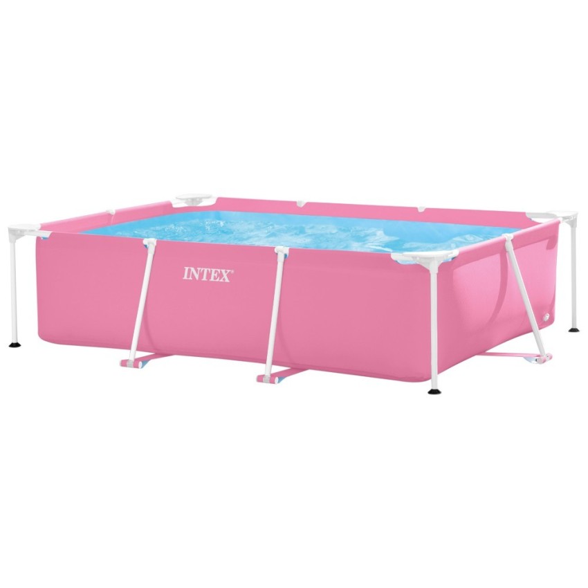 Intex Small Frame Familiar Piscina Desmontable Rectangular Rosa 220x150x60cm