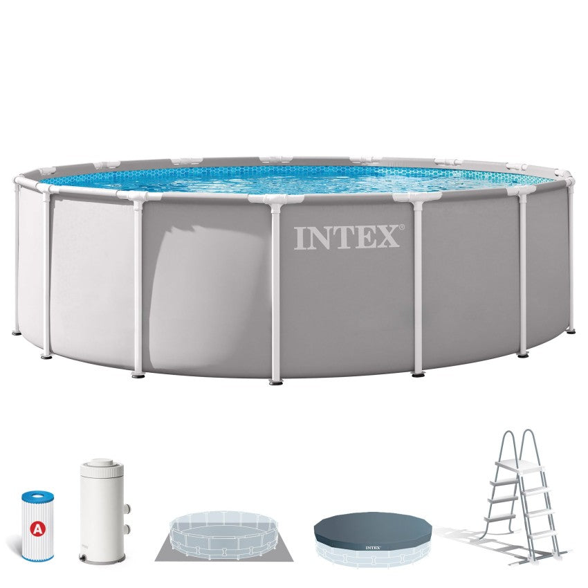 Intex Piscina Desmontable Prism Frame Redonda 457x122 cm con Depuradora