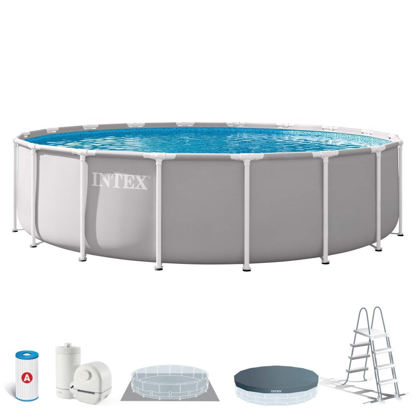 Intex Prism Frame Piscina Desmontable Redonda 549x122cm Con Depuradora