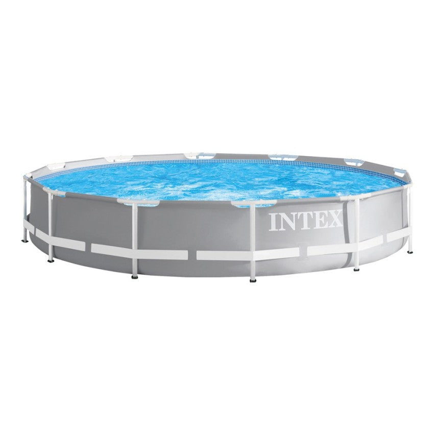 Intex Prism Frame Piscina Desmontable Redonda 3.6m Gris