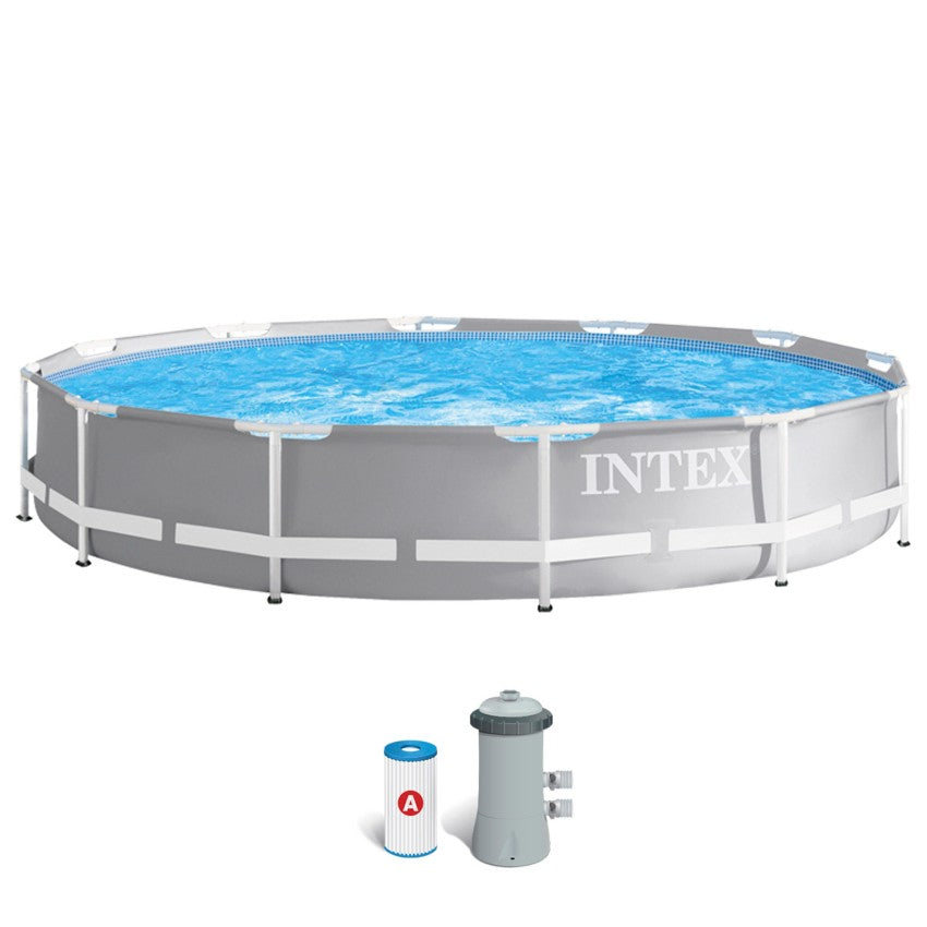 Intex Prism Frame Piscina Desmontable Redonda 366x76cm con Depuradora