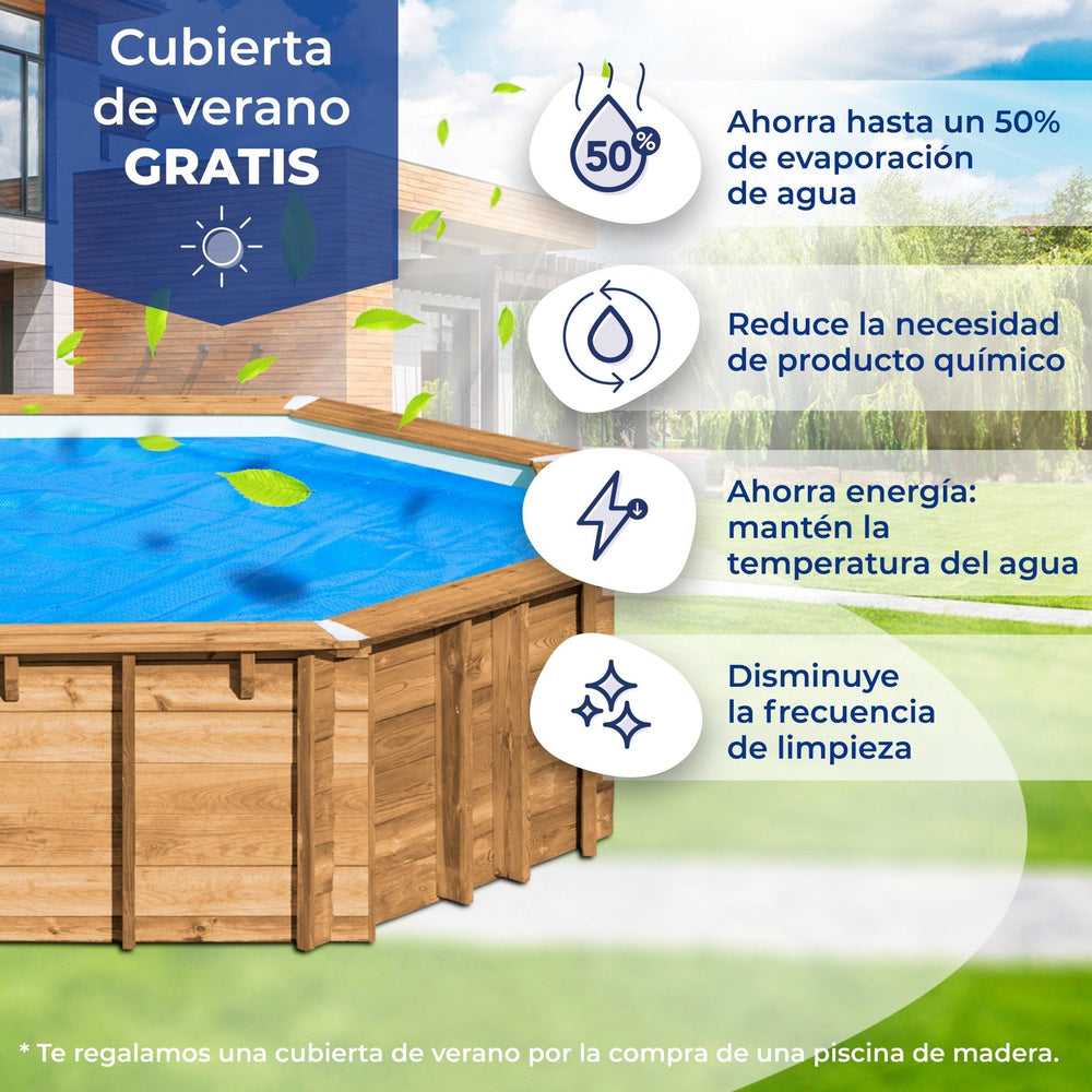 Piscina elevada de madera Gre Sunbay Lemon 375x200x68