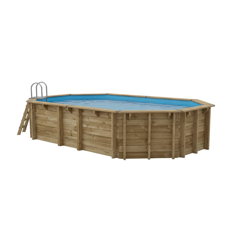 Piscina elevada de madera Gre Sunbay Orange 755x456x146