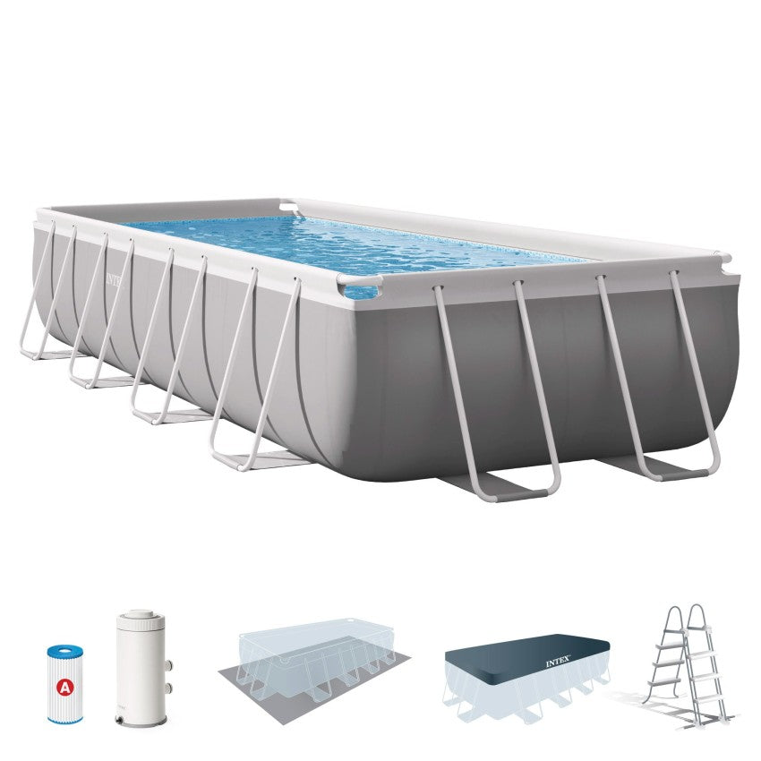 INTEX Prism Frame Piscina Rectangular 488x244x107 cm con Depuradora