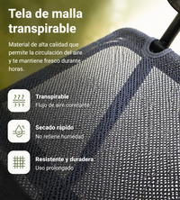 Silla Plegable Reclinable 7 Posiciones Respaldo Alto Exterior