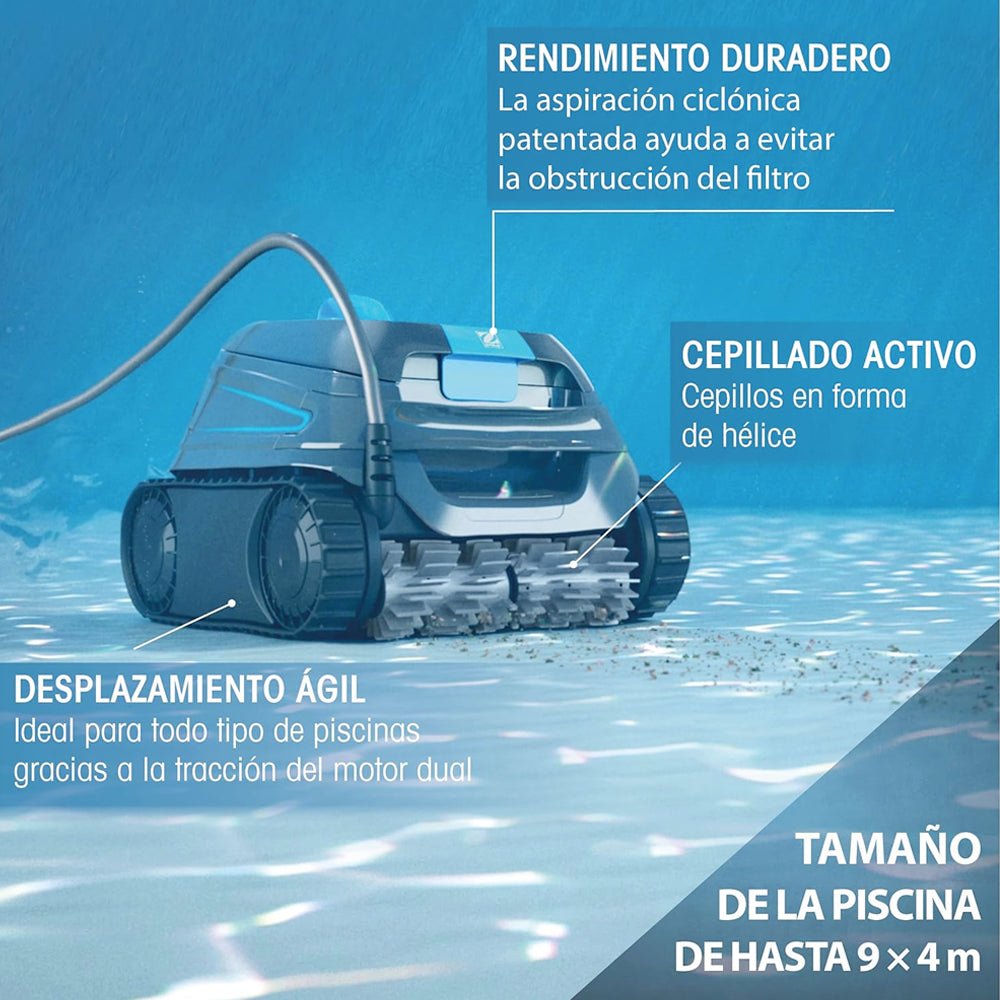Zodiac CNX 10 Robot Limpiafondos con Cable para Piscina Limpia Fondo Paredes y Línea de Flotación